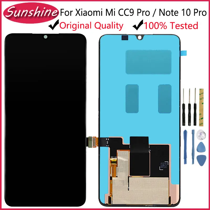 Оригинальный ЖК дисплей для Xiaomi Note 10 Pro с сенсорным экраном дигитайзер сборка