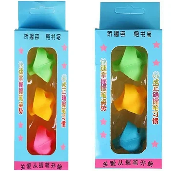 

3Pcs/Set Children Pencil Holder Tools Silicone Three Finger Ergonomic Posture Correction Tools Pencil Grip Writing Aid Grip