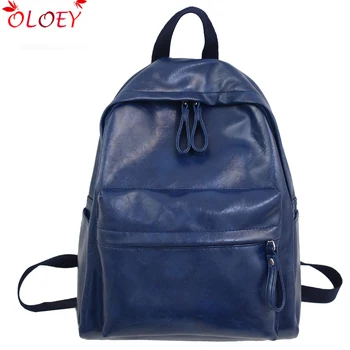 

Backpack For Women Pu Leather Back To School Backpack Bag Fashion Girl's Solid Travel Accessories Student Daily Book Bag Sac Hot