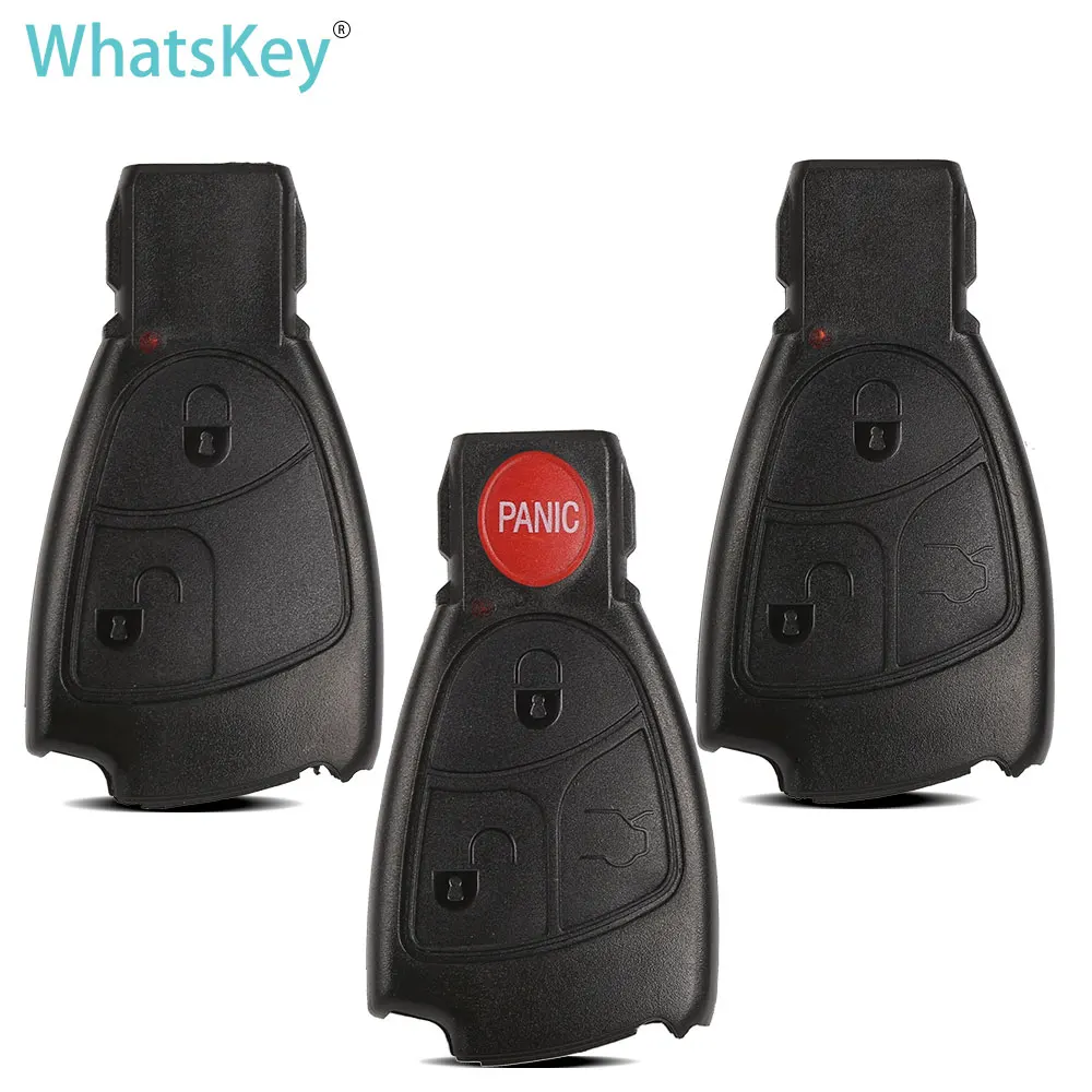 WhatsKey 3 Button Remote Car Key Shell Cover Fob Case For Mercedes Benz A B C E S GML CL CLS CLA CLK W203 W204 W211 Smart Key smart car key case cover for mercedes benz a b c e s class w204 w205 w212 w213 w176 glc cla amg w177 magnetic racing car styling