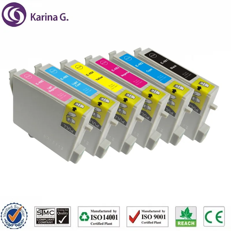 Чернильный картридж для EPSON Stylus Photo R200 R220 R300 R300M R320 R340 RX500 RX600 RX620 RX640 совместим с T0481 -