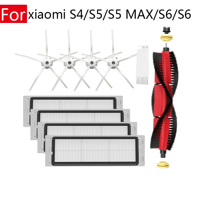 Pièces de rechange pour aspirateur Xiaomi Mijia ou Roborock S4 S5 MAX S6, accessoires de maison, brosse principale latérale, filtre Hepa