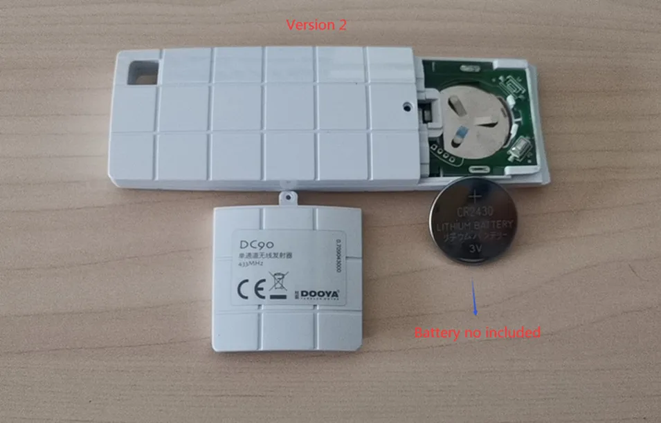 Dooya DC90 1-Channel Remote Controller for Dooya RF433 motor,RF 433MHZ Remote Control,for Dooya DT52EKT82TNKT320E,Accessories-2