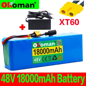 

48V battery 13s3p 18Ah battery pack 1000W high power battery Ebike electric bicycle BMS with xt60 plug + charger