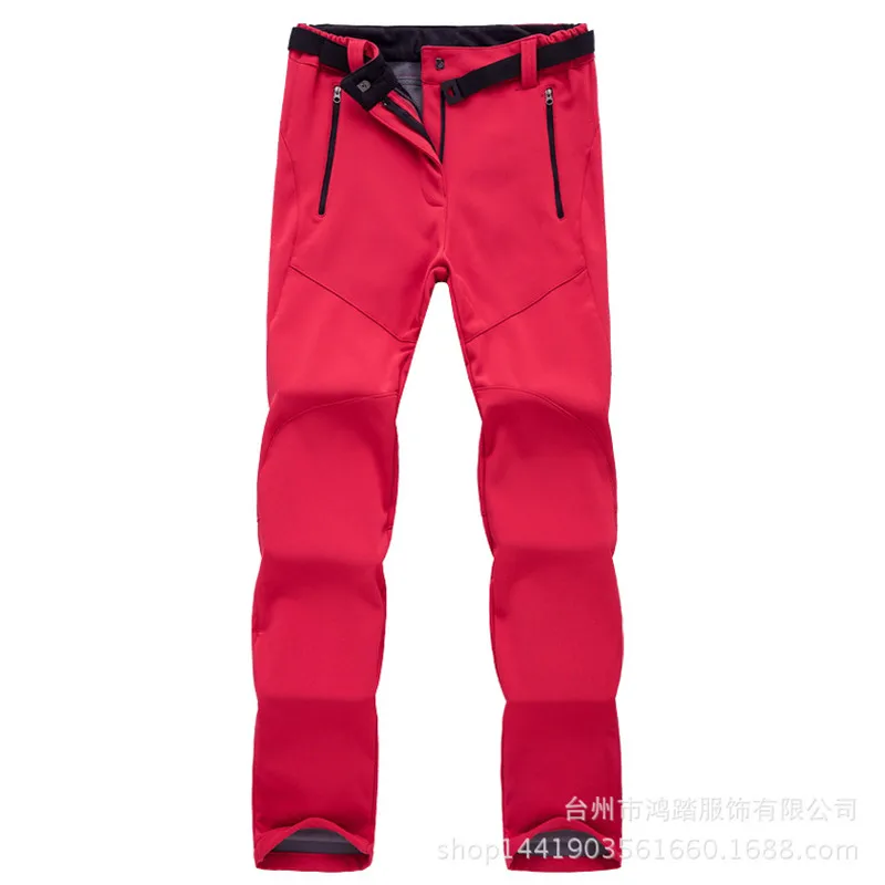 Зимняя мужская и женская куртка, теплые флисовые штаны для рыбалки, кемпинга, походов, лыжного спорта, водонепроницаемая ветрозащитная Лыжная одежда - Цвет: 14-Women Pants