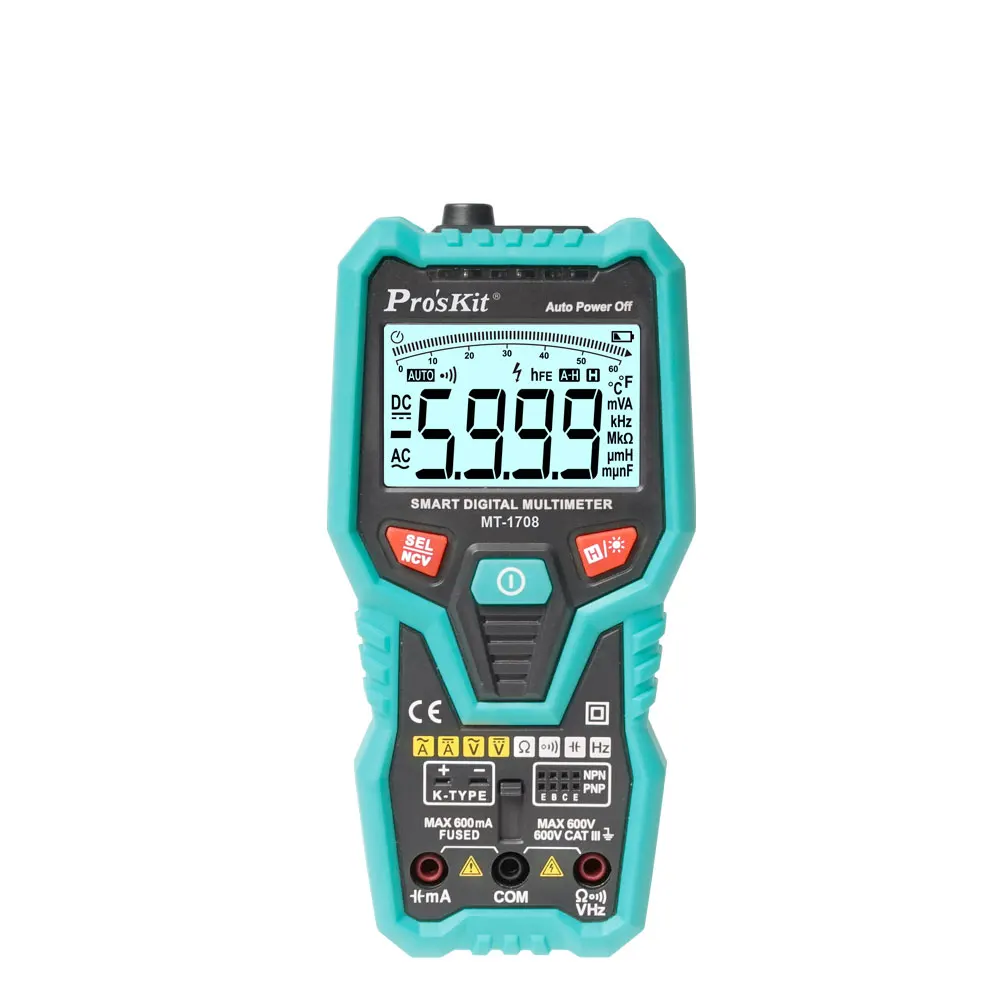 Умный Цифровой мультиметр Pro'sKit MT 1708 3 5/6 полностью автоматический цифровой с