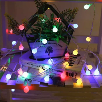 

New 1.5M 3M 6M 10M 20M 30M Fairy Garland LED Ball String Lights Waterproof For Christmas Tree Wedding Home Indoor Decoration Bat