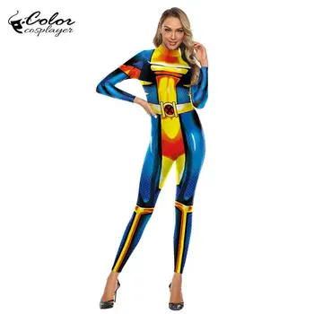 

Color Cosplayer Dark Phoenix Costume For Women Purim Carnival Cosplay Clothing X-MEN Movie Jean Grey Warefare Clothes