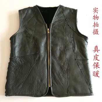

BOBO 2020 Men Sheep Shearing Fur Vest Winter Men's Sheepskin Wool Joint Warm Vest