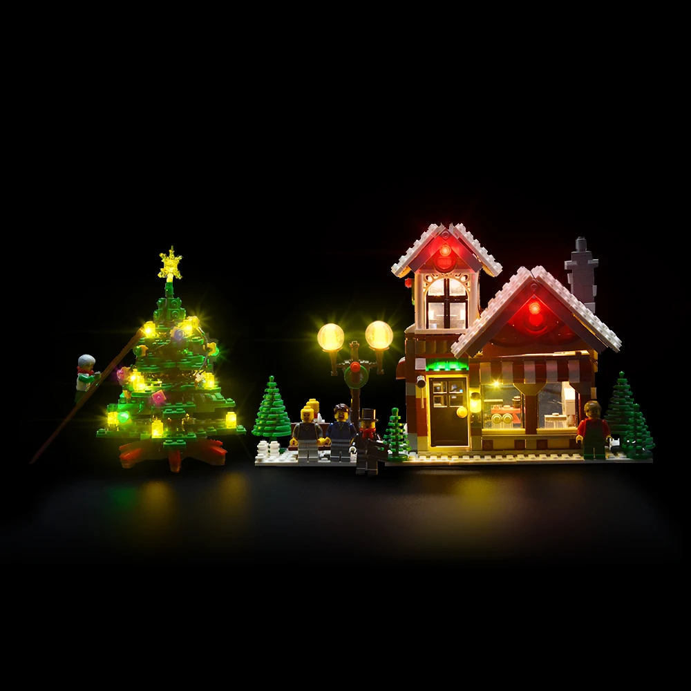 LIGHTAILING светодиодный светильник комплект для Рождественская серия светильник ing Набор для 10249/10245/10263/10259/10235(не включает в себя модель - Цвет: Дерево
