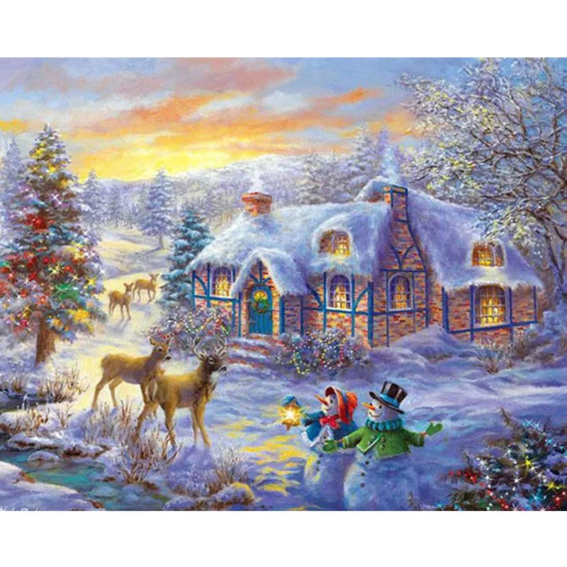 

DIY diamond painting santa claus diamond embroidery snowman Cross Stitch diamond Draw Crafts Christmas Home decoration painting