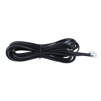 

6P6C RJ11 Telephone Extension Fax Modem Cable Line 5M Length Black