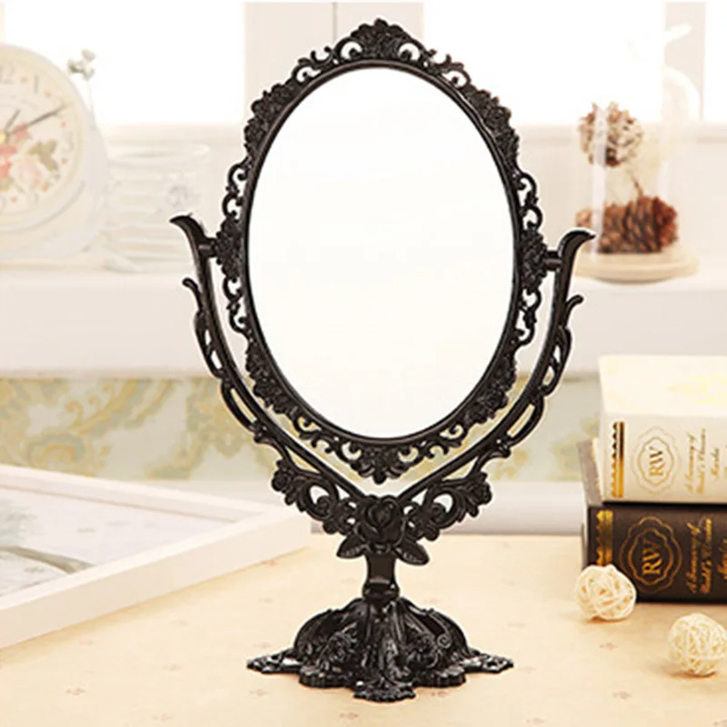 Высококачественное винтажное зеркало для макияжа настольное вращающееся зеркало с бабочкой стебли розы приспособление для украшения EK-New