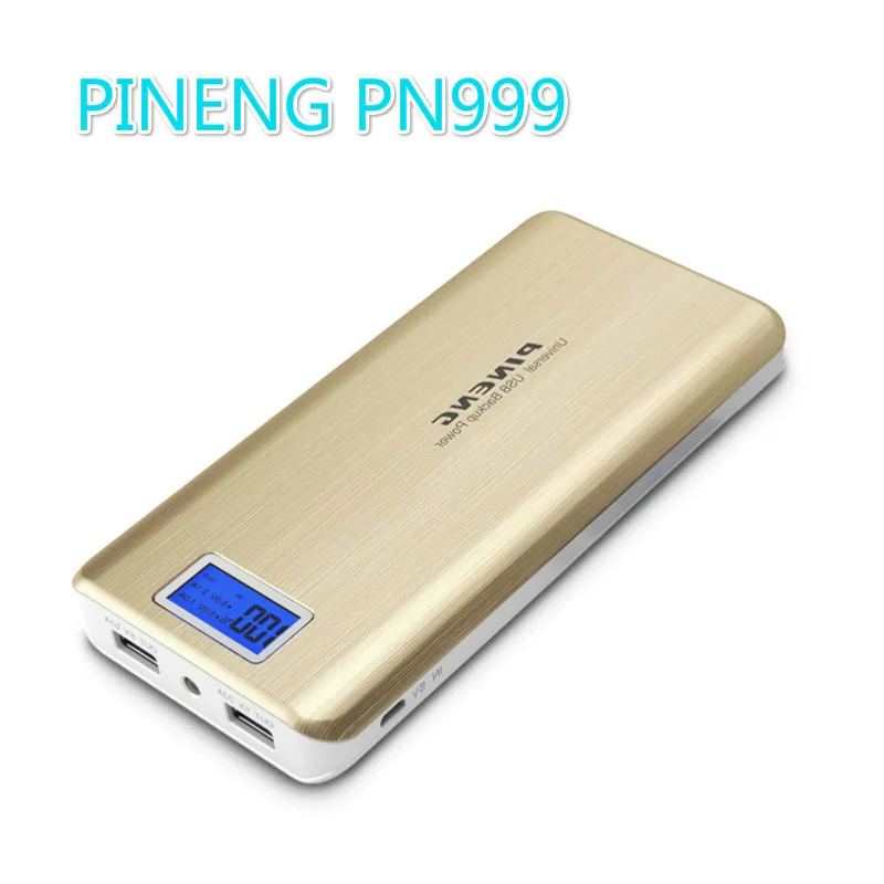 Skup PINENG power bank повербанк PN 999 20000mAh podwójna przenośna ładowarka usb wyświetlacz LCD wykonany w chinach