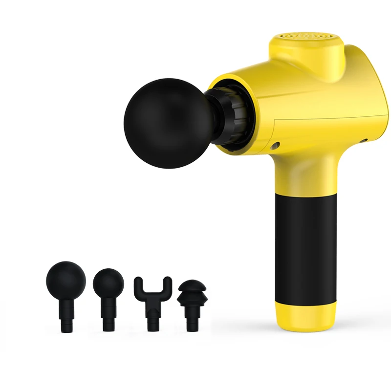 Fitness Deep Muscle Massage Guns Handheld Percussive Vibration Therapy Tissue Massager Electric foot Massage Body Relief Pain - Цвет: Цвет: желтый