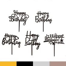 Cake Decoration Acrylic Gold Sliver Black Rose Gold Happy Birthday Cake Topper for Birthday Baby Shower Dessert Decor Supplies Cake Decoration Acrylic Gold Sliver Black Rose Gold Happy Birthday Cake Topper for Birthday Baby Shower Dessert Decor Supplies