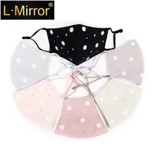 L. Mirror 1 шт. модная лепестковая маска для лица и рта для девочек, Противопылевой фильтр, ветрозащитная Муфельная Антибактериальная многоразовая маска от гриппа