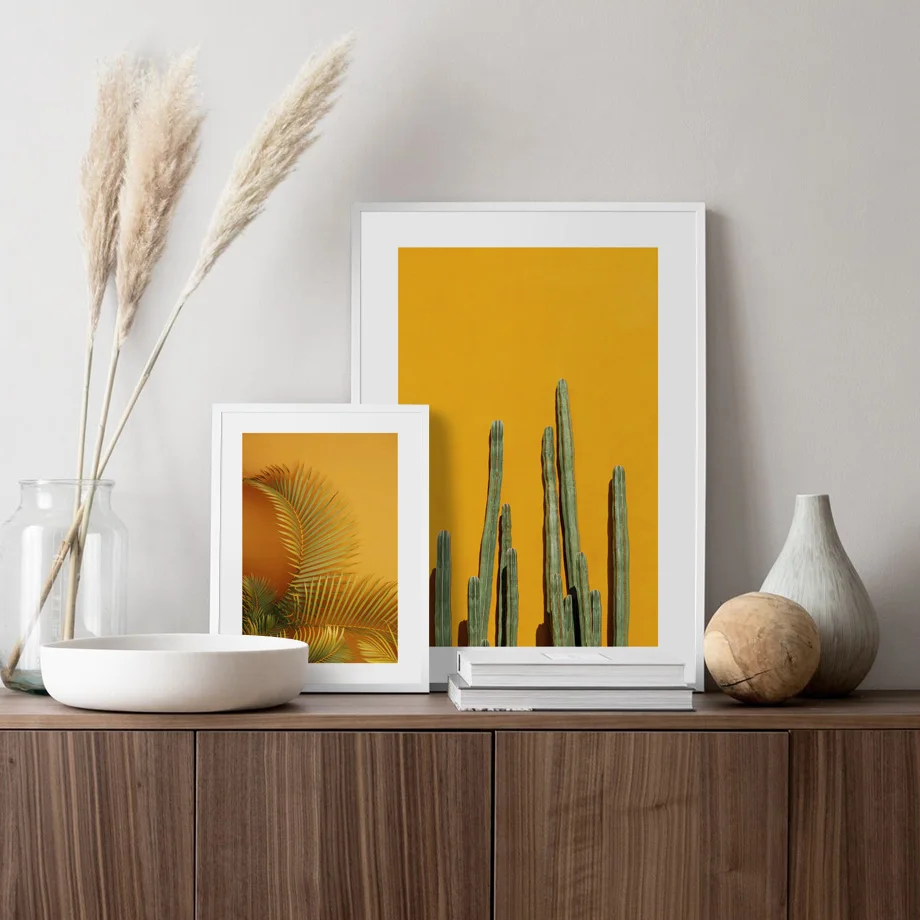 Cactus Palm Leaf Wall Art Paper Canvas Painting Plant Nordic Posters And Prints Modern Pictures For Living Room Home Decor | Дом и сад