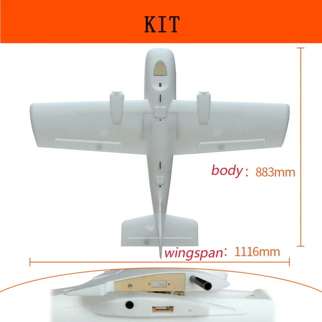 New DF Great White Shark Wingspan 1116mm FPV Flying Wing EPP Foam Twin Motor UAV RC Airplane for Kids Children Toys