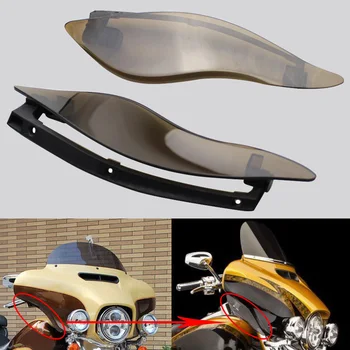 

Motorcycle Adjustable Air Deflector Wing Windshield For Harley 14-Up Touring Electra Glide Street Glide Tri Glide Ultra Limited