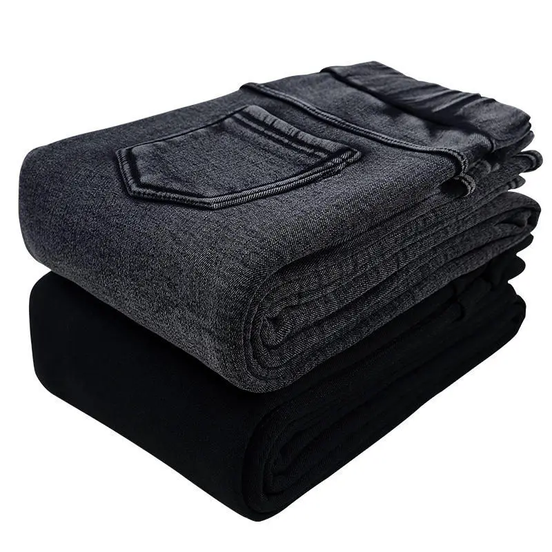 3XL Plus Velvet Pants Women Casual Warm High Waist Pencil Pants Female Plus Size Stretch Streetwear Pants Women Trousers Q1853