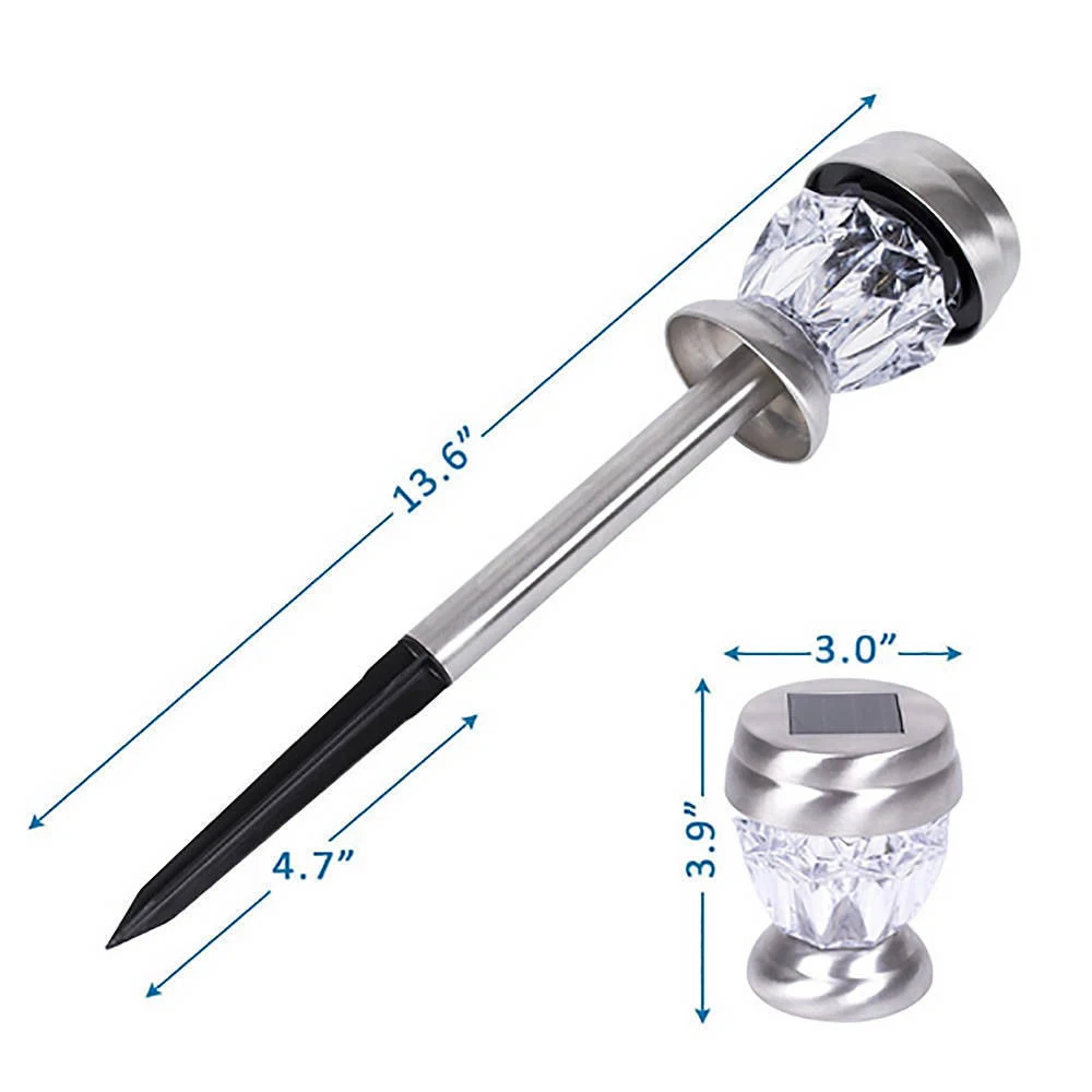 Solar Light 4 Pcs Security Street Path Way Ground Lamp Durable Colorful Color IP65 Waterproof Home Gutter Eco-Friendly Outdoor