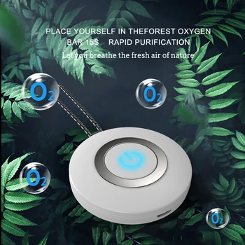 

Hot USB Dual Carbon Brush Air Purifier Portable Multicolor 20 Million Negative Ion Air Purifier Wearable Mini Air Freshener
