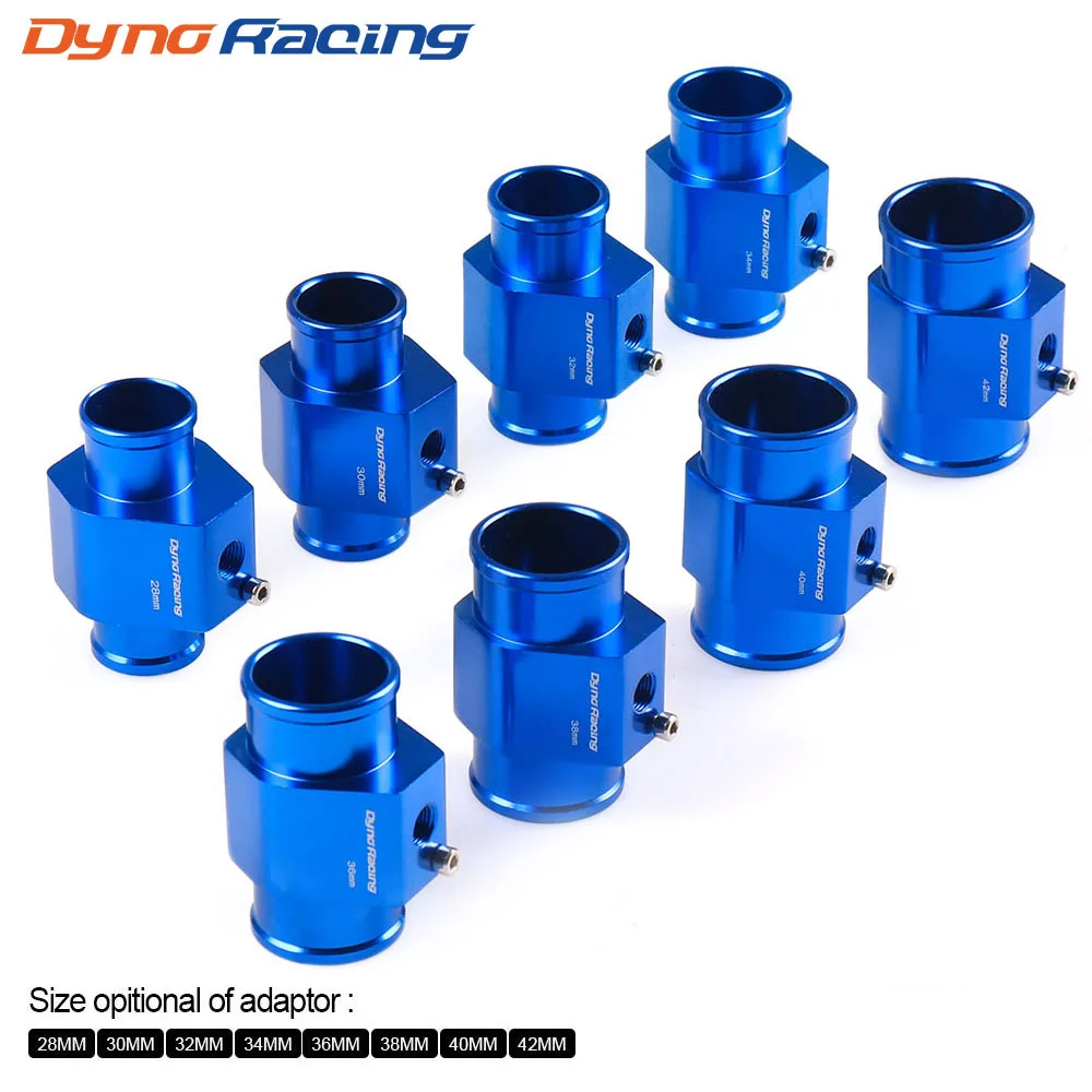 Dynoracing 2 52MM 자동차 디지털 블루 Led 수온 게이지 40-150 섭씨 수온 조인트 파이프 센서 어댑터 1/8NPT