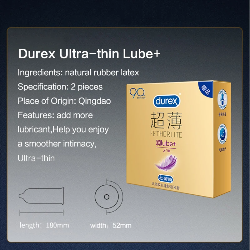 Durex Condoms 4 Types Sensation Value Ultra Thin Lubricated Sex Products Natural Rubber Latex Penis Sleeve Sex For Men 5