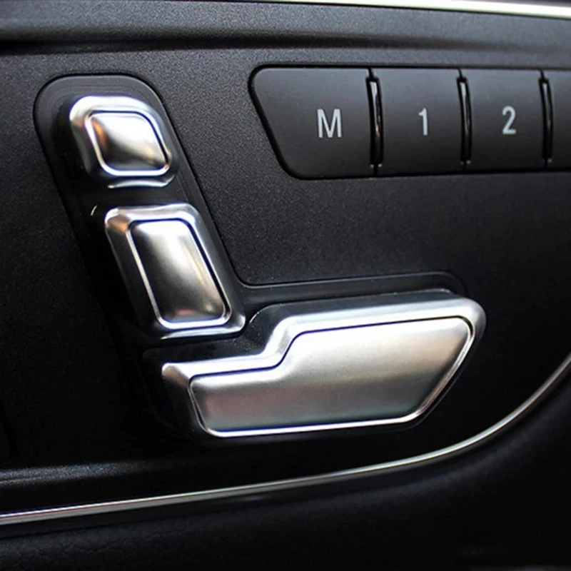 Adesivo per copertura pulsante di regolazione seggiolino auto per Mercedes Benz Classe CE W204 W212 GLE W166 ML GL GLS Class  34