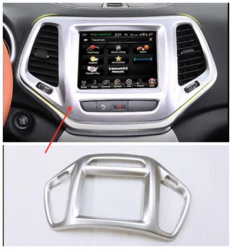 

ABS Chrome Accessories FOR Jeep Cherokee KL 2014 2015 2016 2017 2018 Car navigation frame Panel Cover Trim
