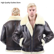 Мужская зимняя куртка-бомбер, верхняя одежда, мужская шуба, Куртки из натуральной кожи, пальто из овчины, верхняя одежда, короткий дизайн, настоящий 01