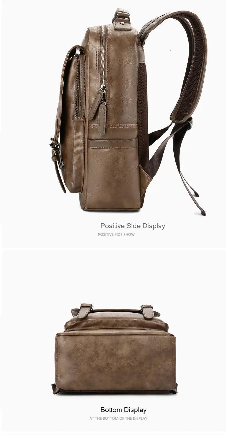 Modern minimalist fashion leather shoulder bag men's multi-functional leisure large capacity trend travel student computer bag