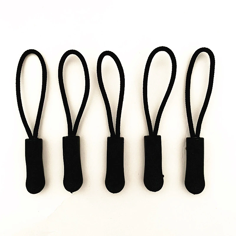 10pcs Black zipper PU zipper handle injection zipper PCV Drawstring ...