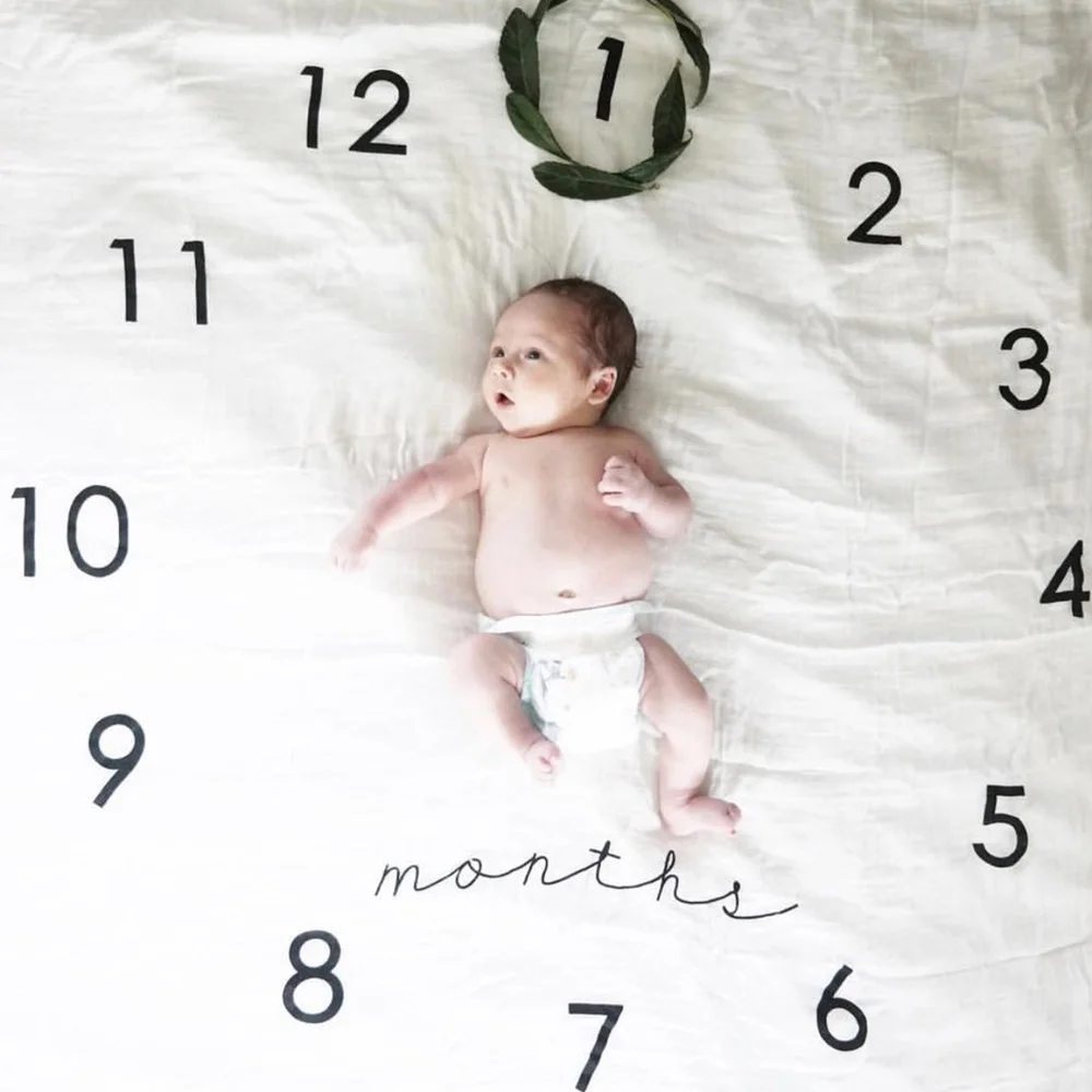 Одеяло для новорожденного пеленать белье для коляски обертывание полотно для фотографического фона реквизит для фотосъемки ребенок взрослый сувенир - Цвет: clock