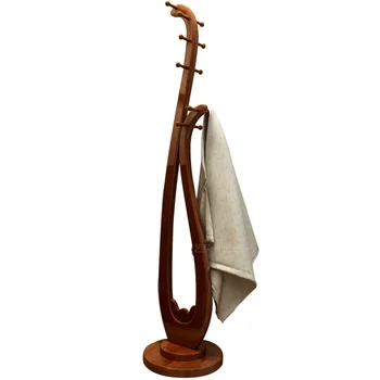 

Cloakstand floor type wooden modern Chinese art creativity Pipa living room bedroom retro hanger