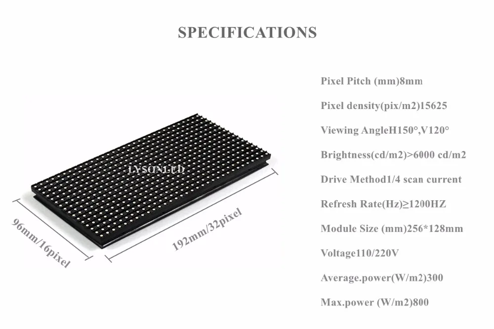 P8 Наружная SMD3535 полноцветная светодиодная фотопанель 256*128 мм|video panels|p8 led moduleled module