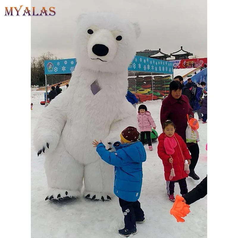 Giant Polar Bear Mascot Costumes Inflatable Costume for Adults mascot costume inflatable accessory