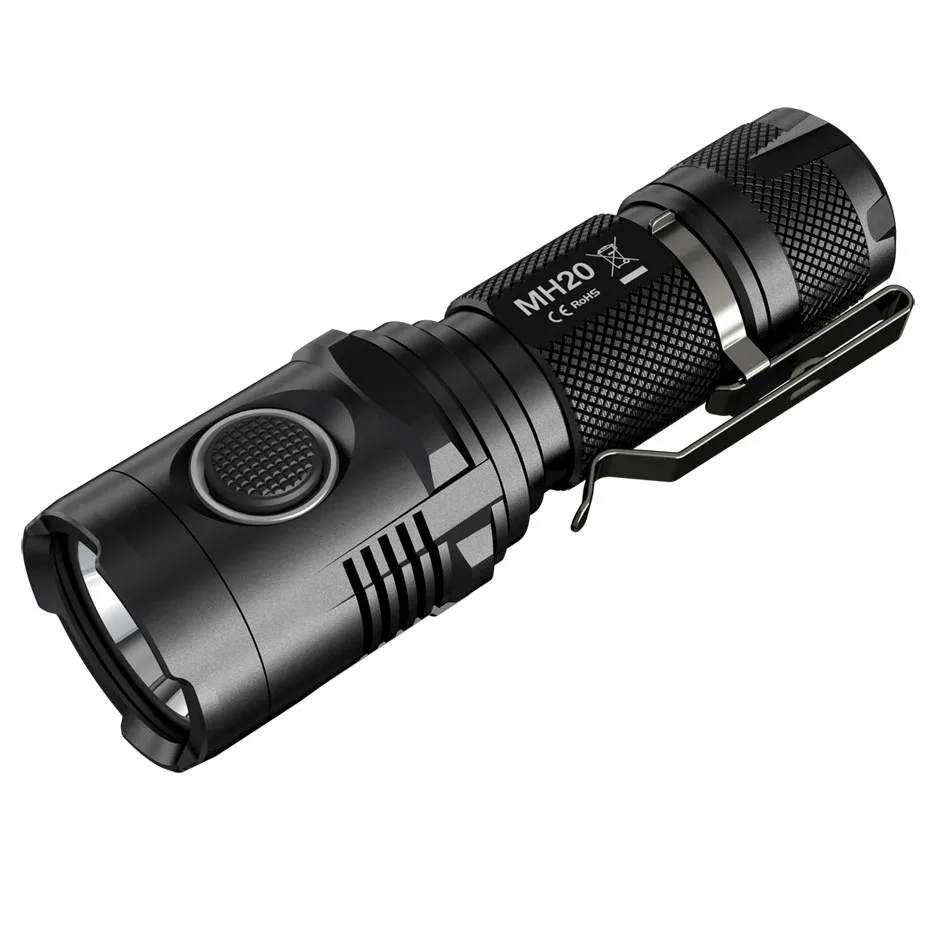 

Free Shipping NITECORE MH20 1000 lumens CREE XM-L2 U2 CRI LED flashlight waterproof USB rechargeable flashlight without battery