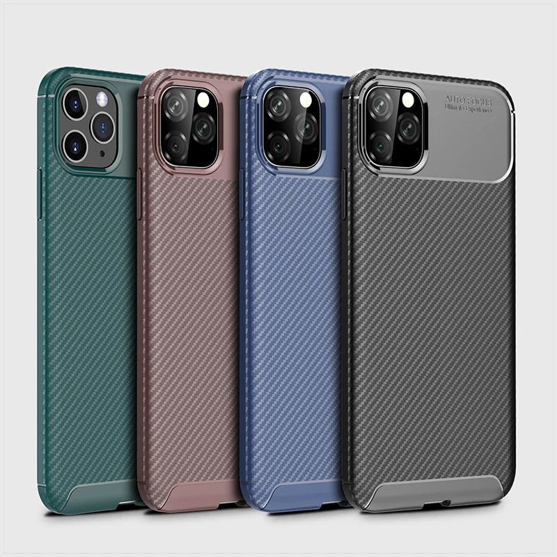 Carbon fiber pattern phone case for iphone 11 11pro max matte Anti-fall for iphone x xs xr max 7 8 6 plus s Carbon fiber cover