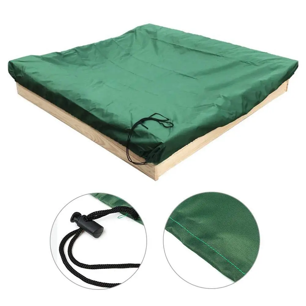 120/150/180/200cm Oxford Square Drawstring Sandbox Sandpit Green Dustproof 