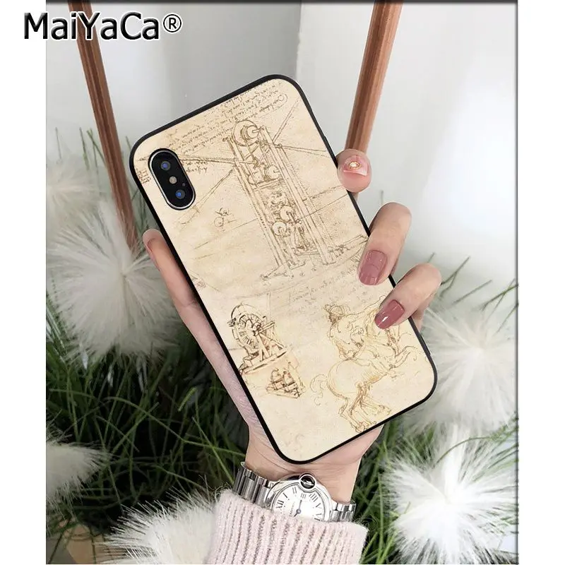 Мягкий чехол для телефона MaiYaCa Leonardo Da Vinci Mona Lisa из ТПУ для Apple iPhone 8 7 6 6S Plus X XS MAX 5 5S SE XR