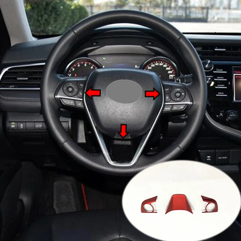 Для Toyota Corolla 2019 ABS матовая и углеродное волокно/красная кнопка рулевого колеса