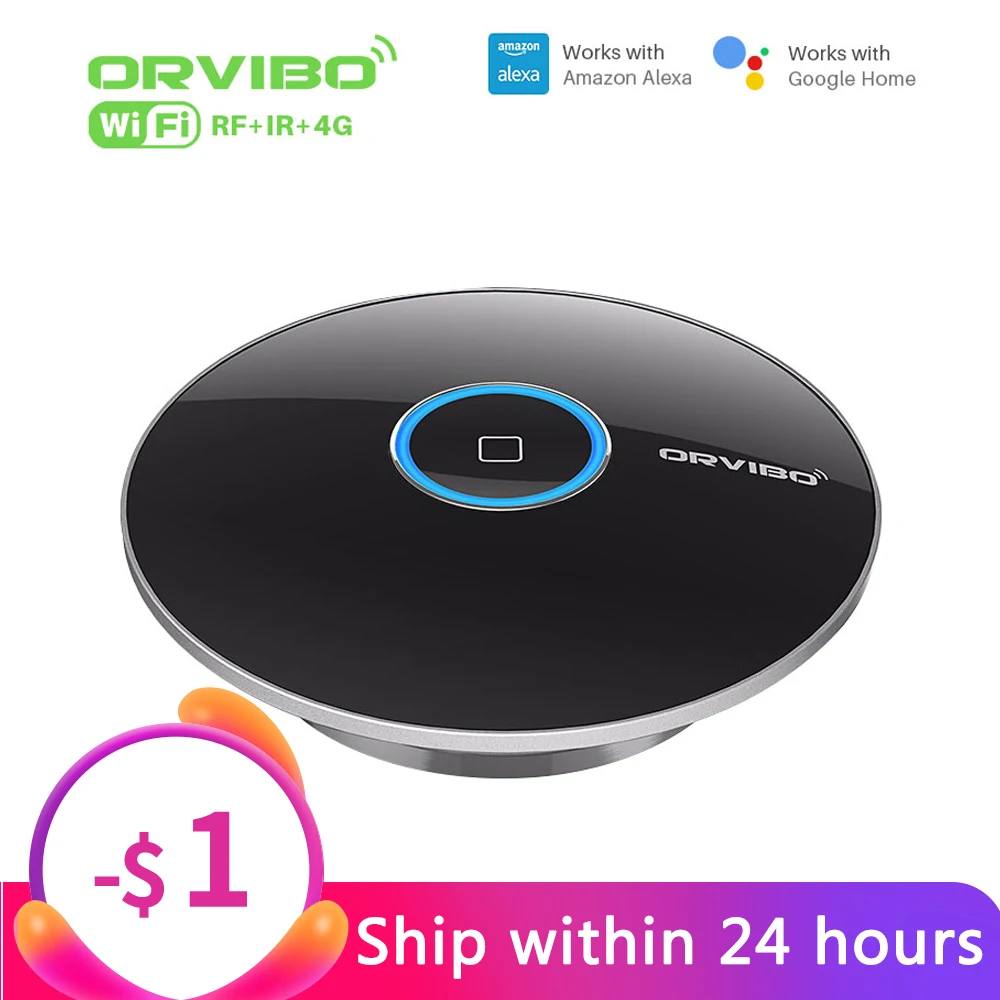 Orvibo-Control remoto inteligente Allone Pro, Control Universal IR 433MHz conectado, funciona con Echo Alexa para automatización del hogar inteligente