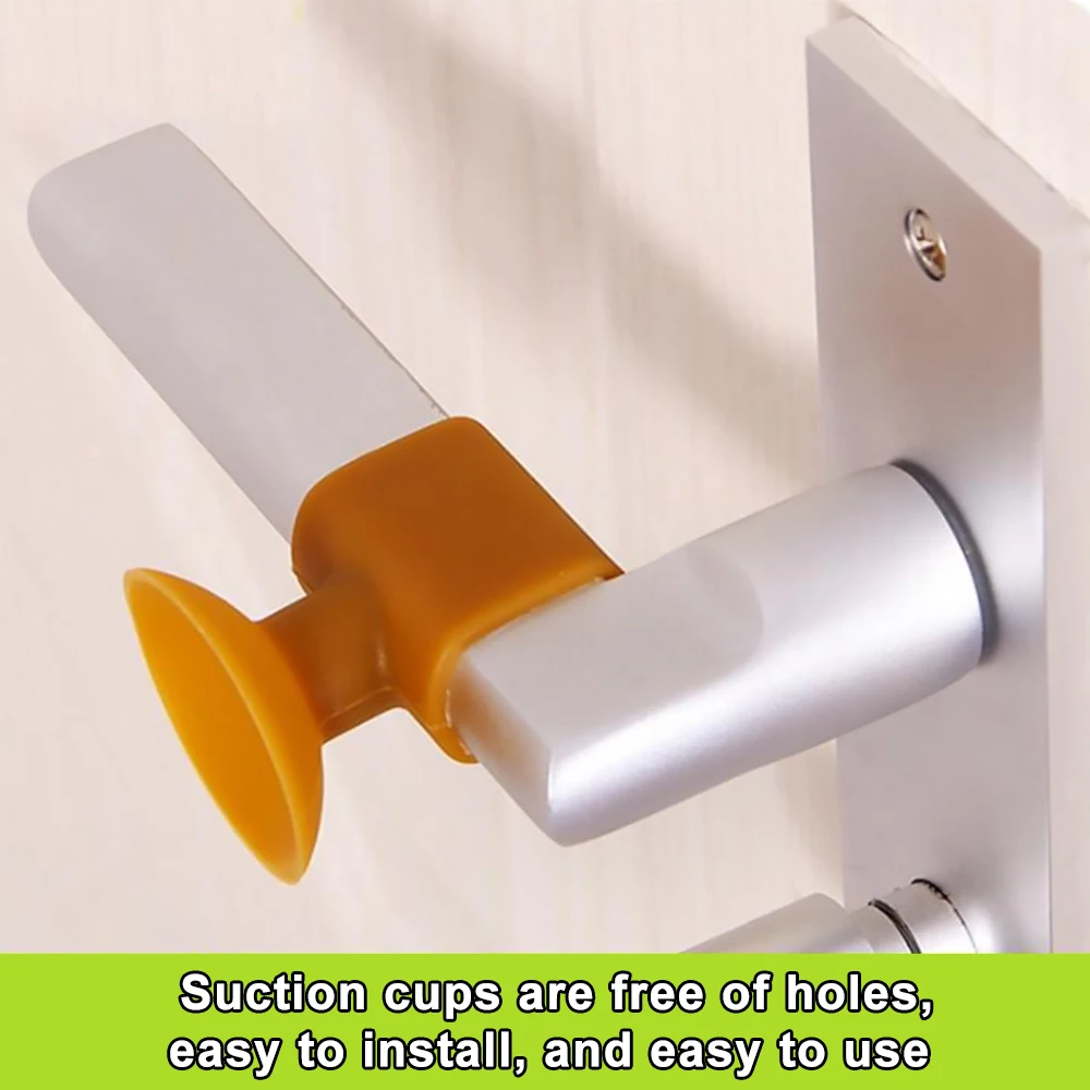 5PC Gates Doorways Door Handle Knob Crash Pad Wall Protectors Bumper Guard Rubber Stopper Doorstop Baby Safety Products Safety