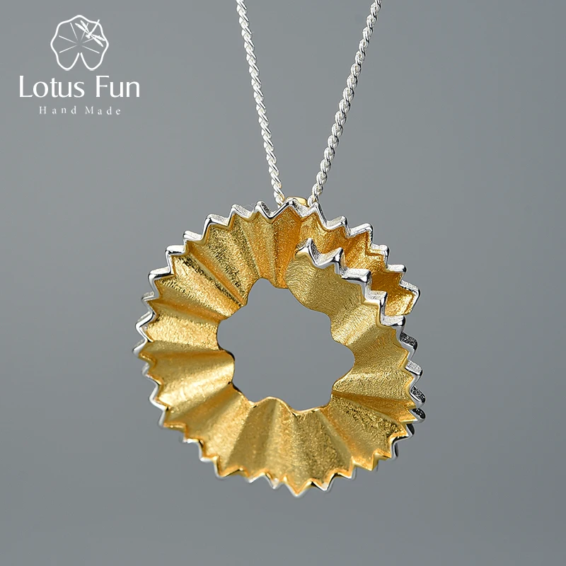 Женский кулон карандаш Lotus Fun ручного изготовления без цепочки из настоящего серебра 925 пробы ювелирное