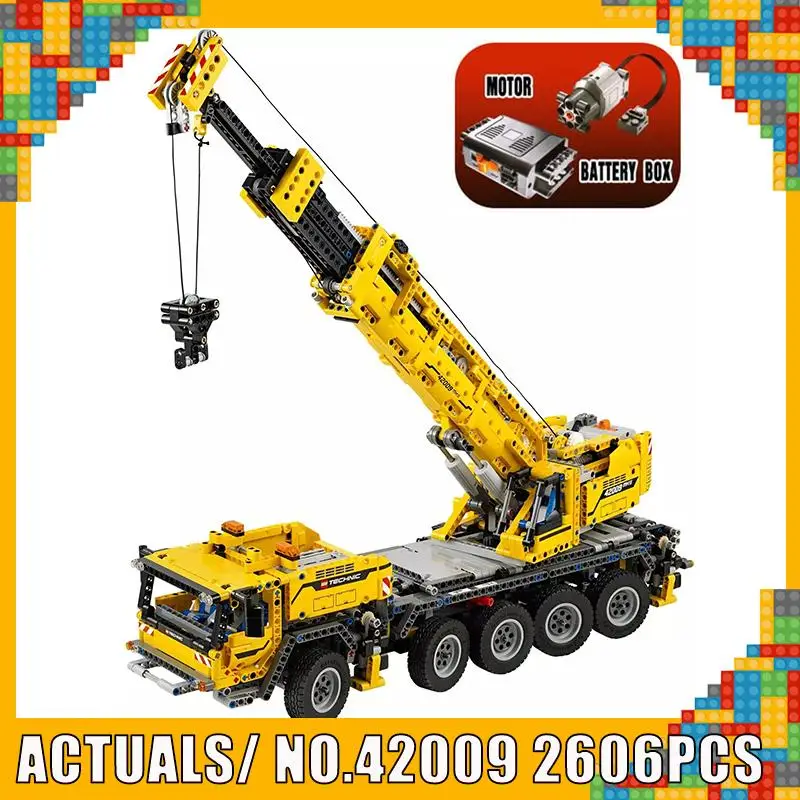 

20004 Technic series Motor Power Mobile Crane Mk II Car Model Building Kits Blocks Bricks Compatible With 42009 gifts
