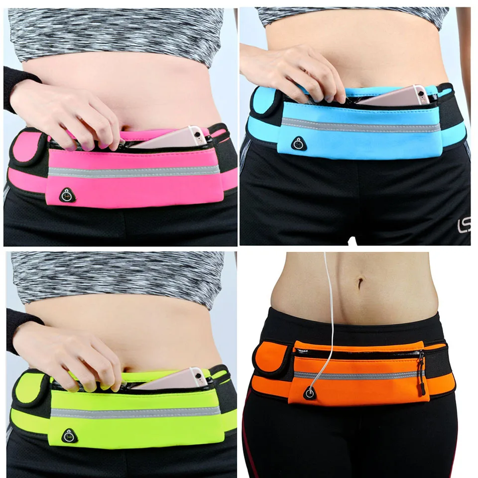 

Outdoor Running Bag Belt Waist Bag Waterproof Phone Packs Running Sports Gym Fitness Bag Jogging Belt Waist Packet for Men Women