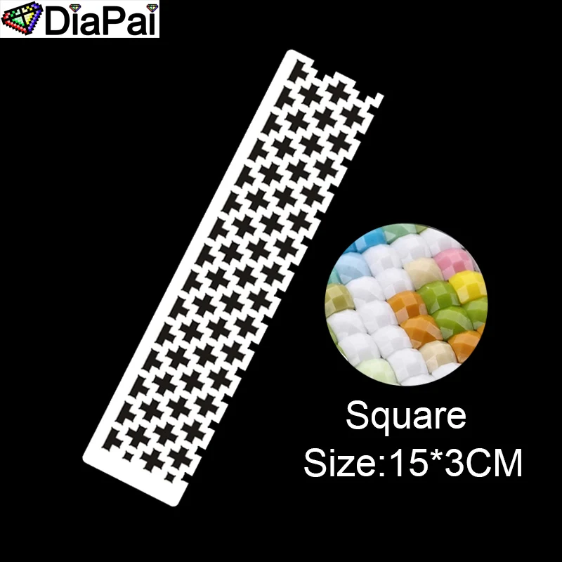 DIAPAI DIY Инструменты для вышивки картин со стразами чертежная линейка квадратная круглая Дрель Алмазный аксессуар для вышивки из нержавеющей стали - Цвет: Square