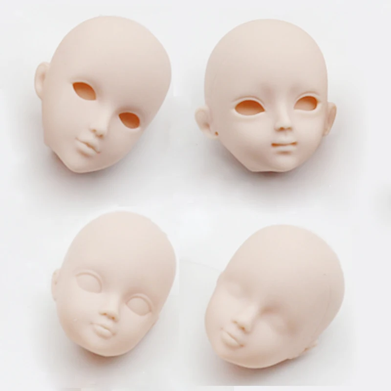 4pcs heads style 2 4 шт./лот, мягкие, сделай сам, пластиковые насадки для макияжа, для 1/6, BJD, высокое качество, как для 29 см, для куклы, для практики, для макияжа, голова с глазом - Цвет: 4pcs heads style 2